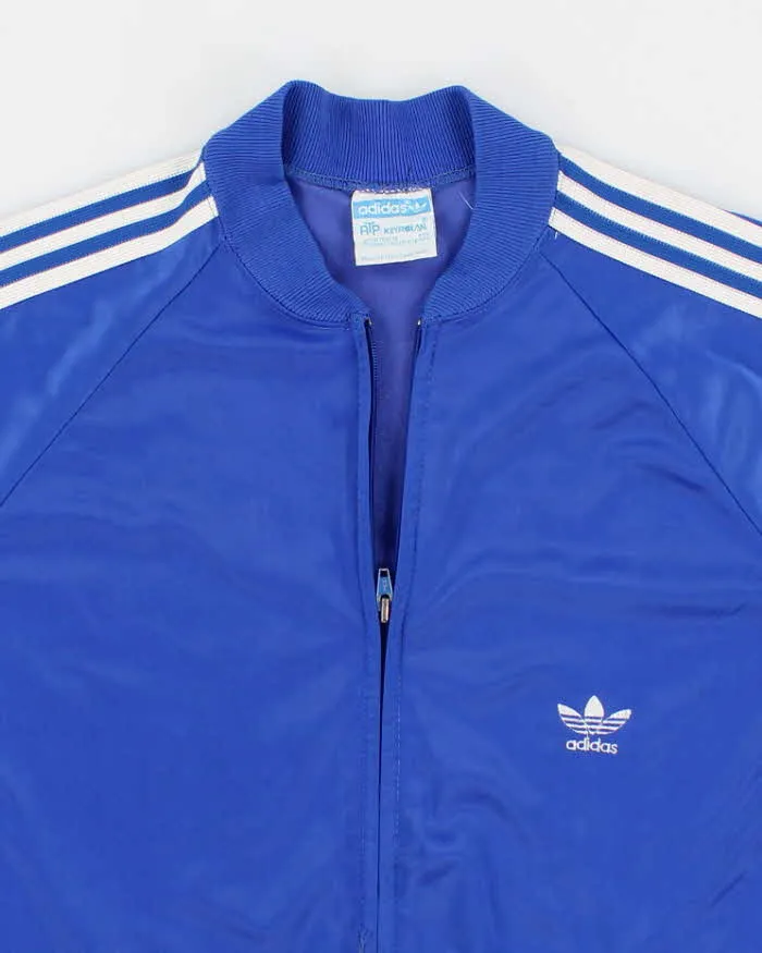 70's/80's Vintage Men's Blue Adidas ATP Zip Up Track Jacket - M