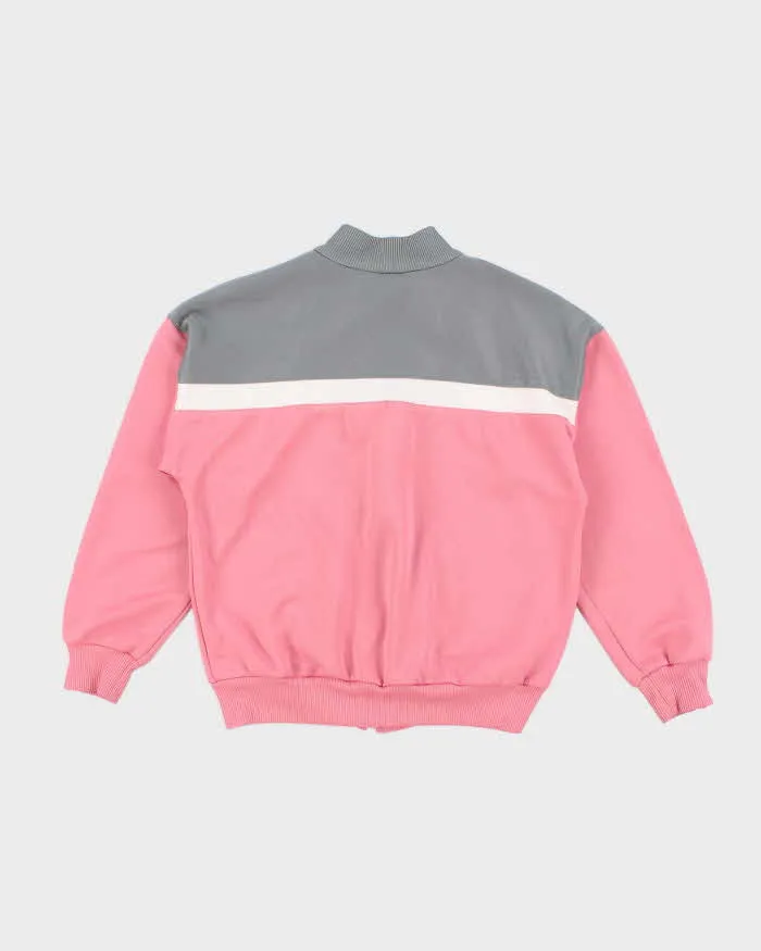 90's Vintage Women's Pink Adidas Track Jacket - S