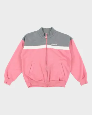90's Vintage Women's Pink Adidas Track Jacket - S