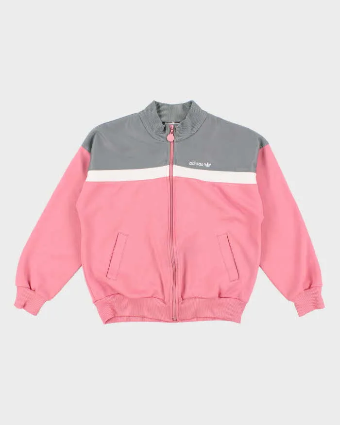 90's Vintage Women's Pink Adidas Track Jacket - S