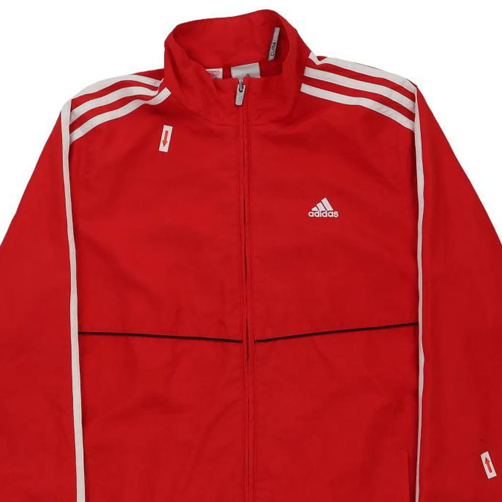Age 15-16 Adidas Track Jacket - XL Red Polyester