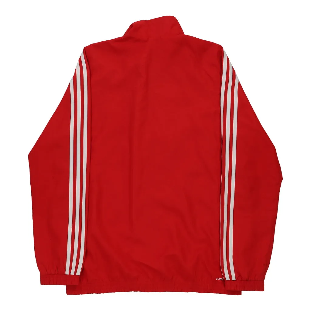 Age 15-16 Adidas Track Jacket - XL Red Polyester