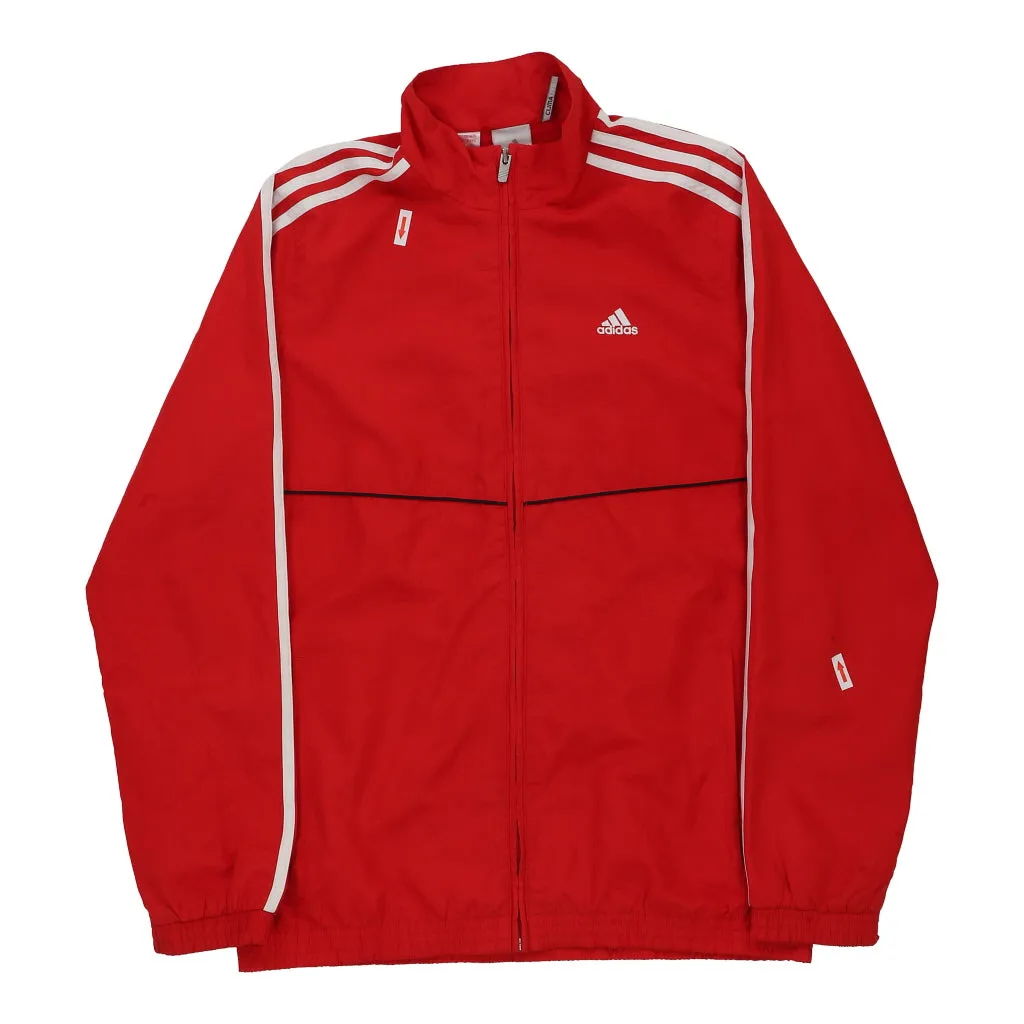 Age 15-16 Adidas Track Jacket - XL Red Polyester