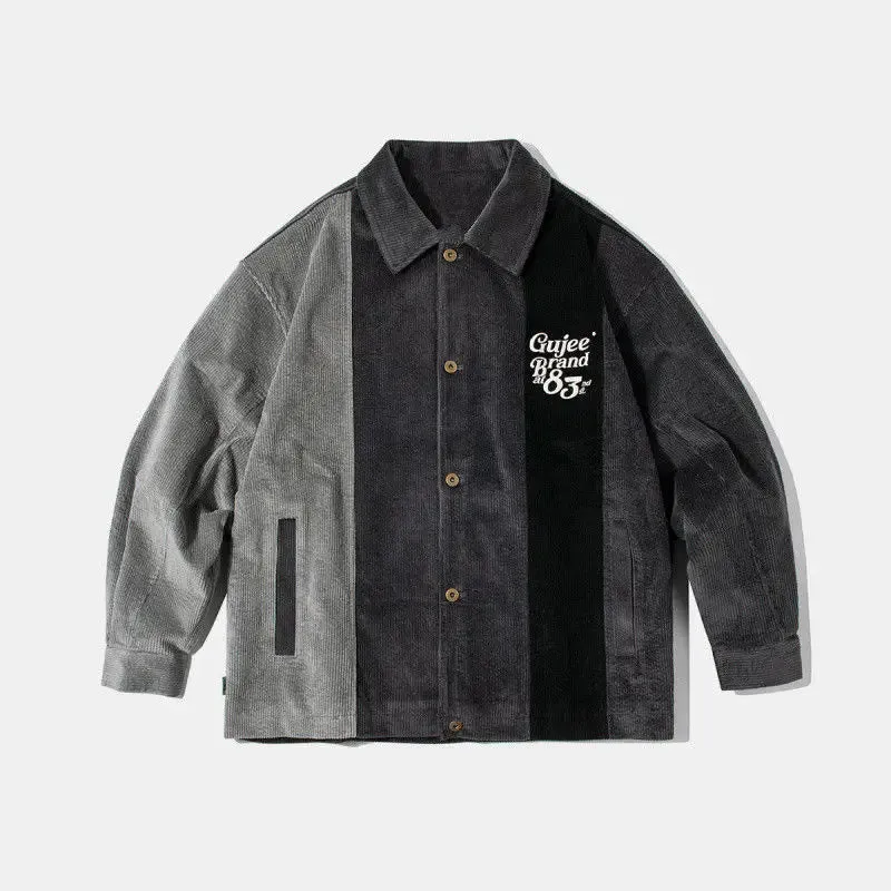 Aidase mens outfits Retro Casual Coat Men Autumn Thin Windbreaker Harajuku Embroidery Coat Unisex Oversize Casual Patchwork Fashion Baseball Jackets