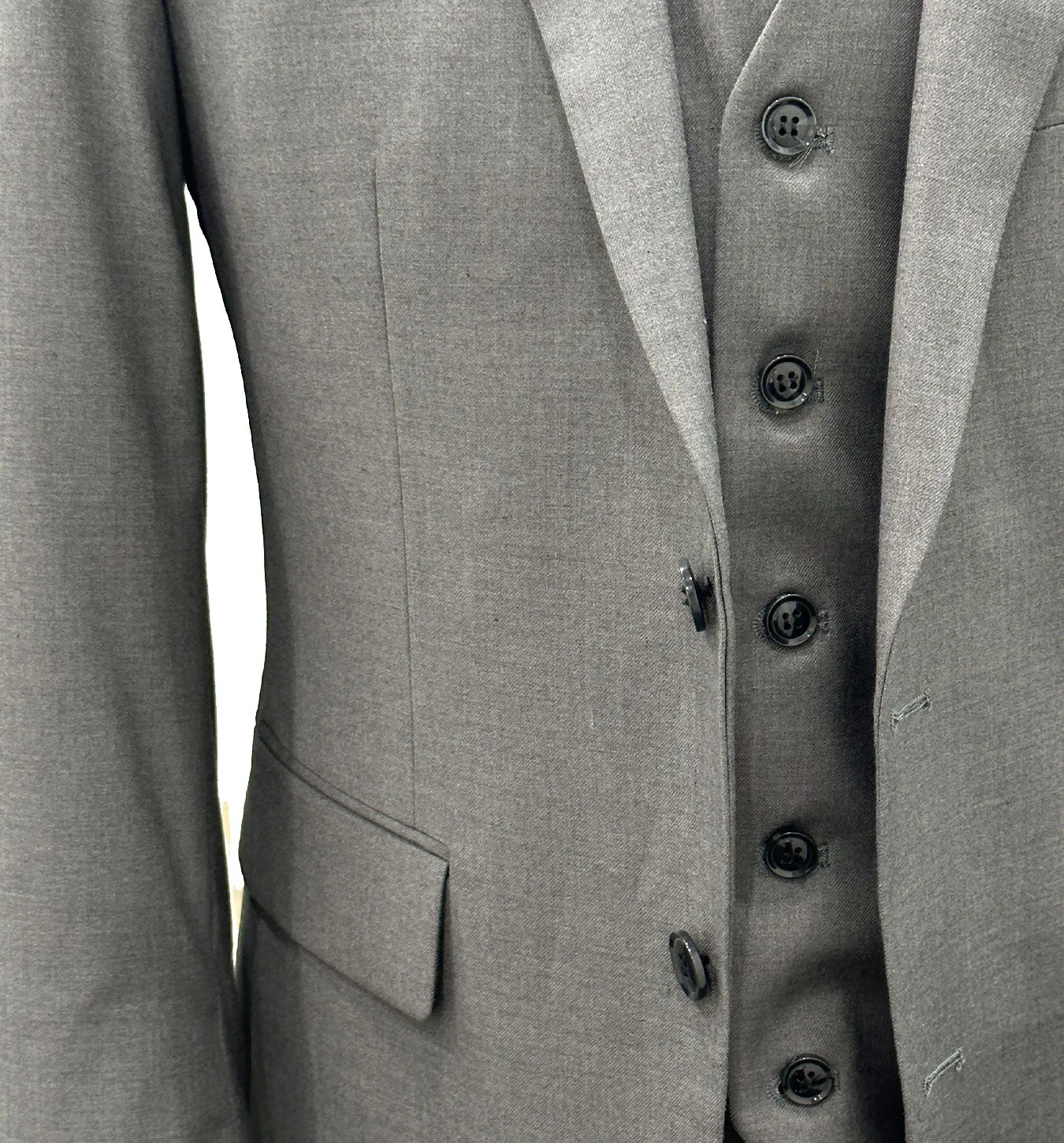 Angelo Rossi Modern Fit Vested Suit - Gray