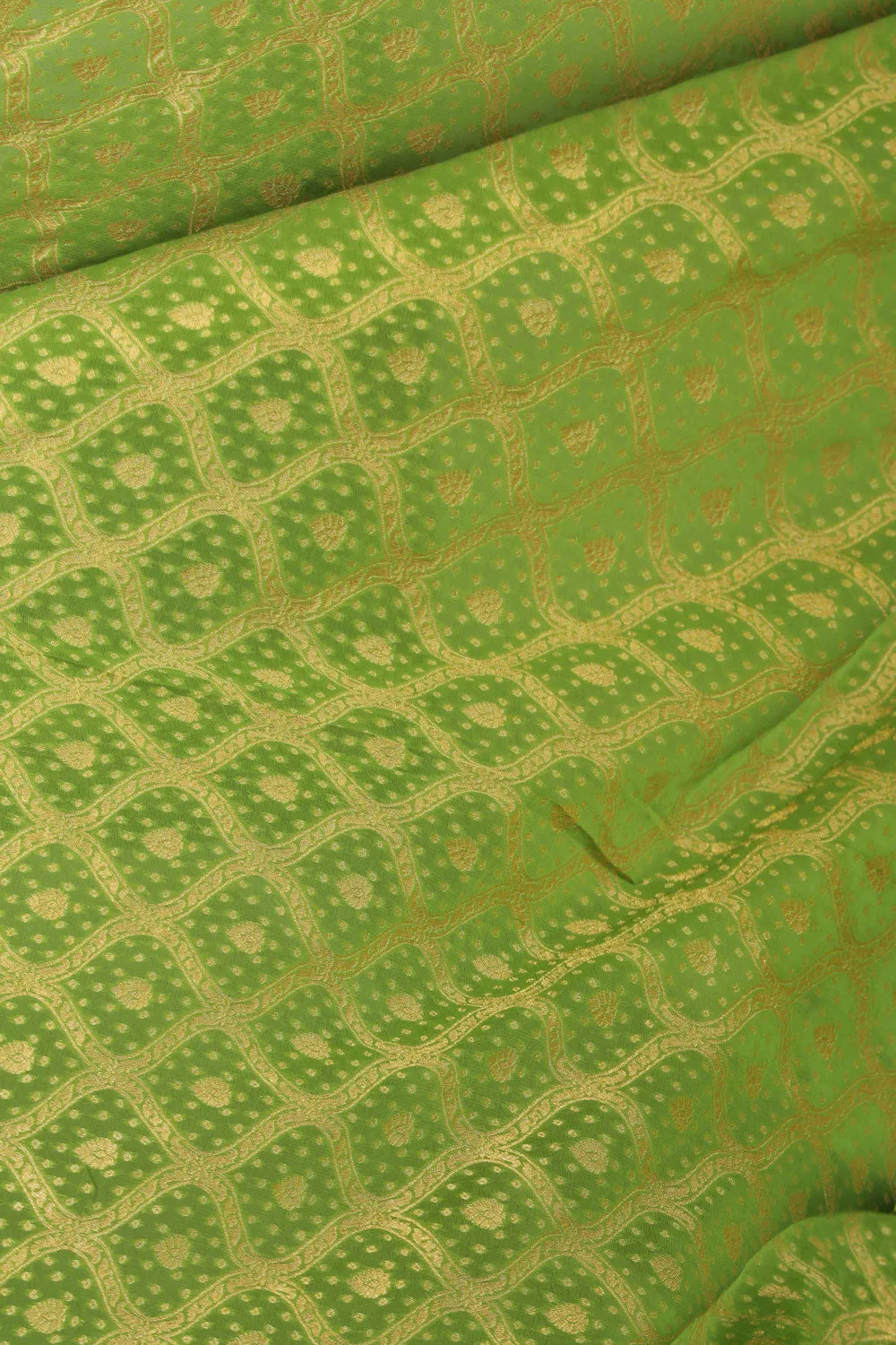 Banarasi Chiffon Green Saree