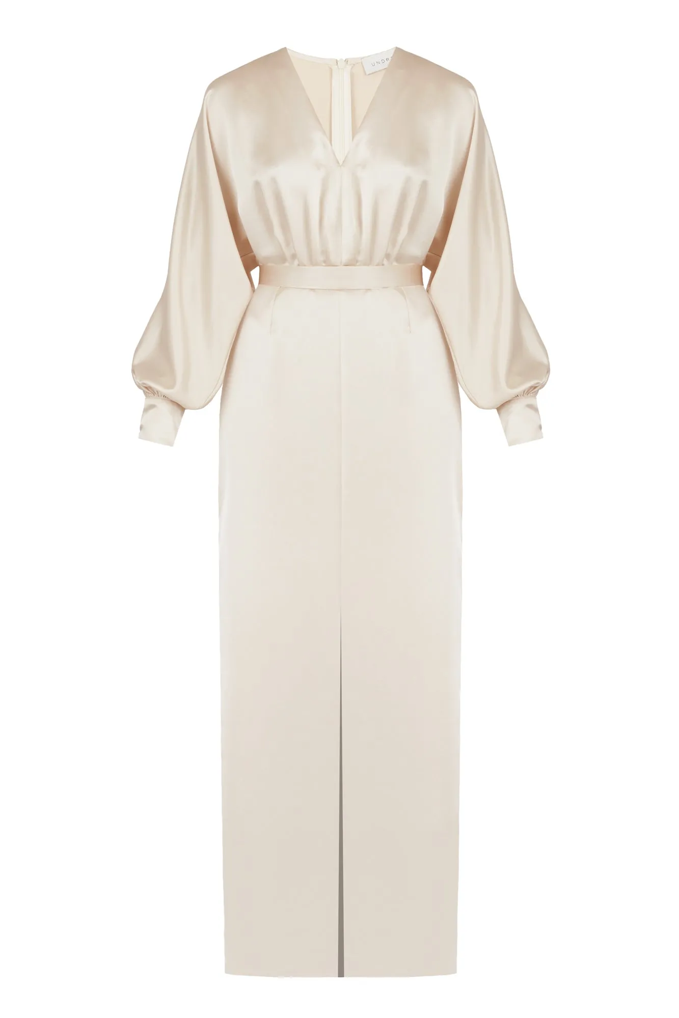 BECA beige cocktail dress with front slit