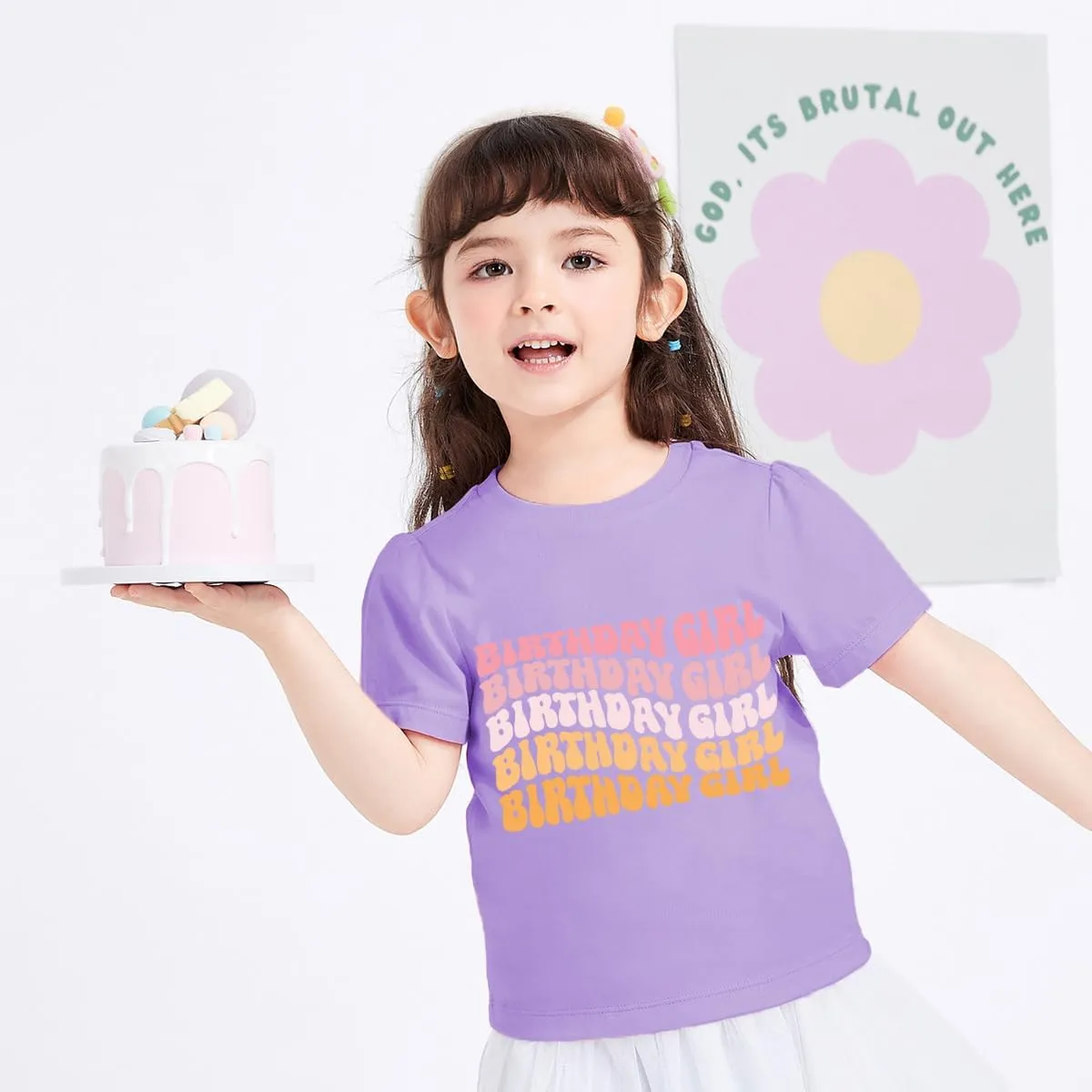 Birthday Girl Shirt 2nd 3rd 4th 5th 6th 7th 8th 9th Girls Birthday Tshirts Cotton Short Sleeve Tees