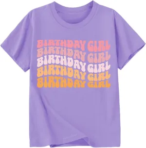 Birthday Girl Shirt 2nd 3rd 4th 5th 6th 7th 8th 9th Girls Birthday Tshirts Cotton Short Sleeve Tees