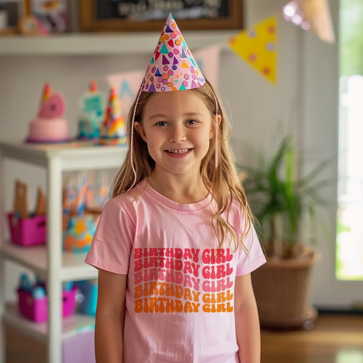 Birthday Girl Shirt 2nd 3rd 4th 5th 6th 7th 8th 9th Girls Birthday Tshirts Cotton Short Sleeve Tees