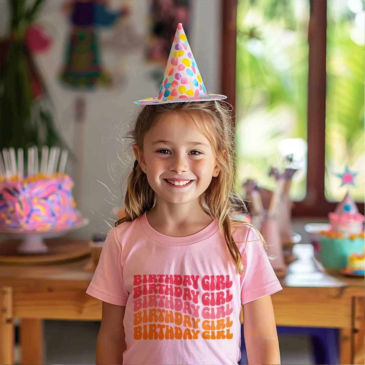 Birthday Girl Shirt 2nd 3rd 4th 5th 6th 7th 8th 9th Girls Birthday Tshirts Cotton Short Sleeve Tees
