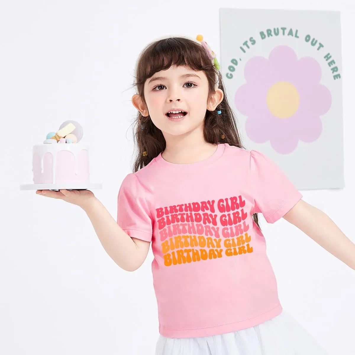 Birthday Girl Shirt 2nd 3rd 4th 5th 6th 7th 8th 9th Girls Birthday Tshirts Cotton Short Sleeve Tees