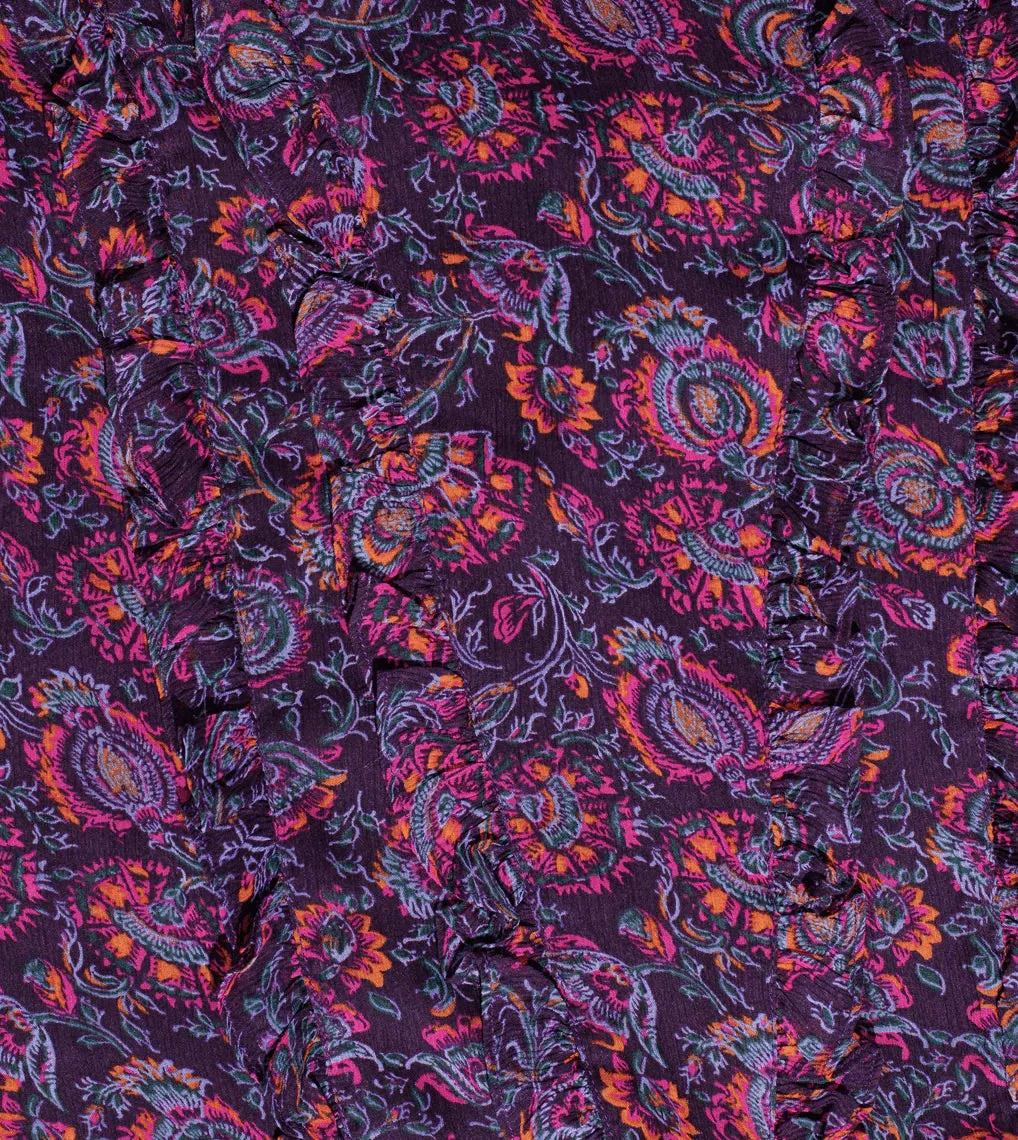 Cleobella Fiorella Blouse - Bordeaux Floral