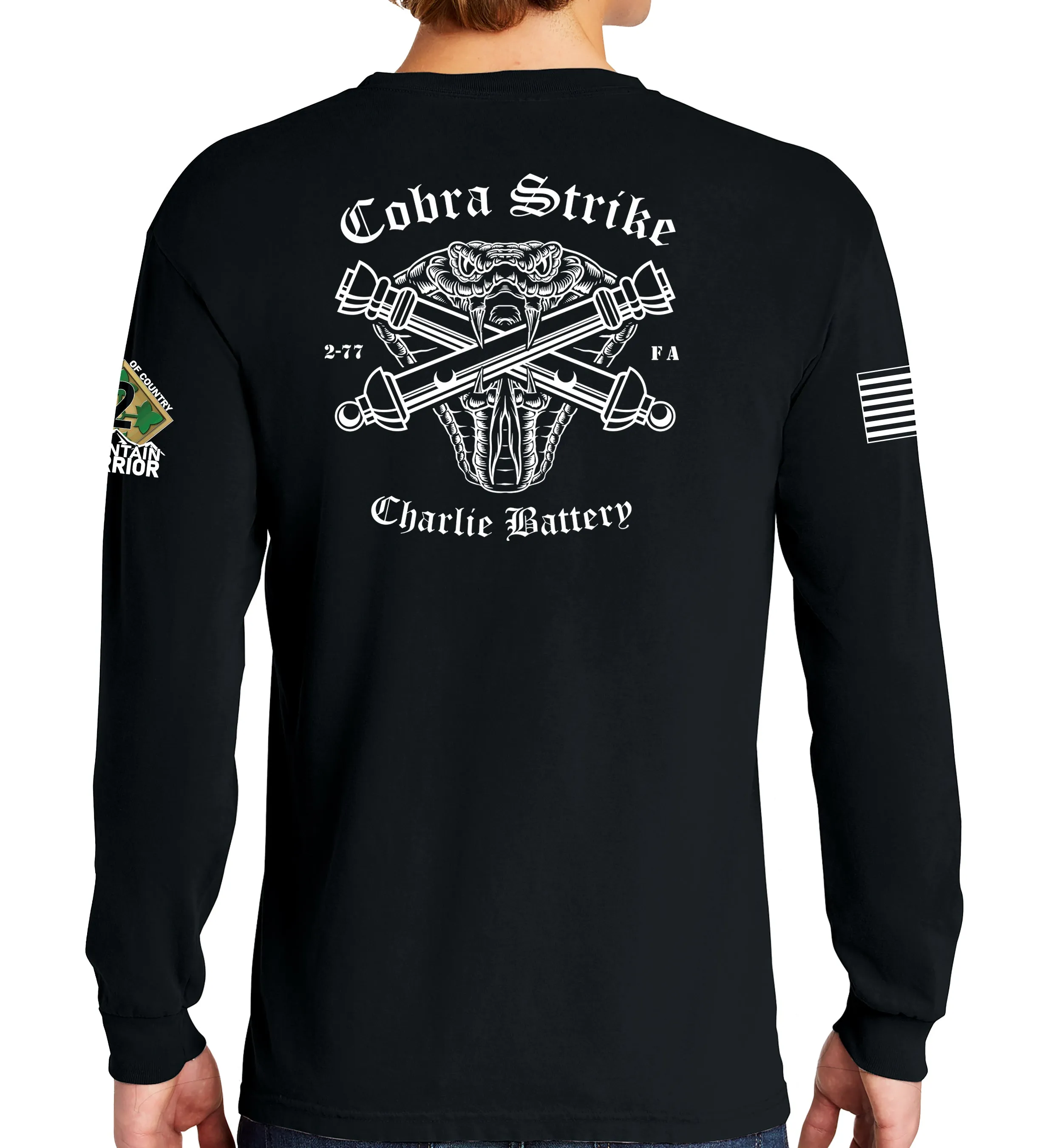 Cobra Strike Long Sleeve 50-50 Blend Unisex Shirt. This shirt IS approved for PT