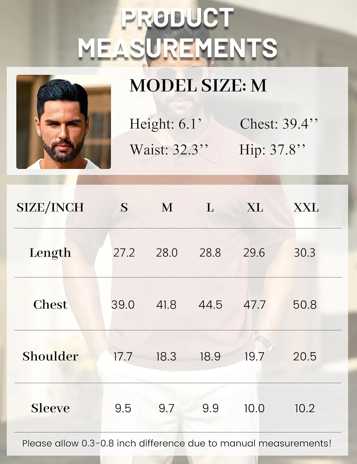 Cotrasen Mens Knit Polo Shirts V Neck Short Sleeve Stretch Collared Knitted Polo T Shirt Casual Summer