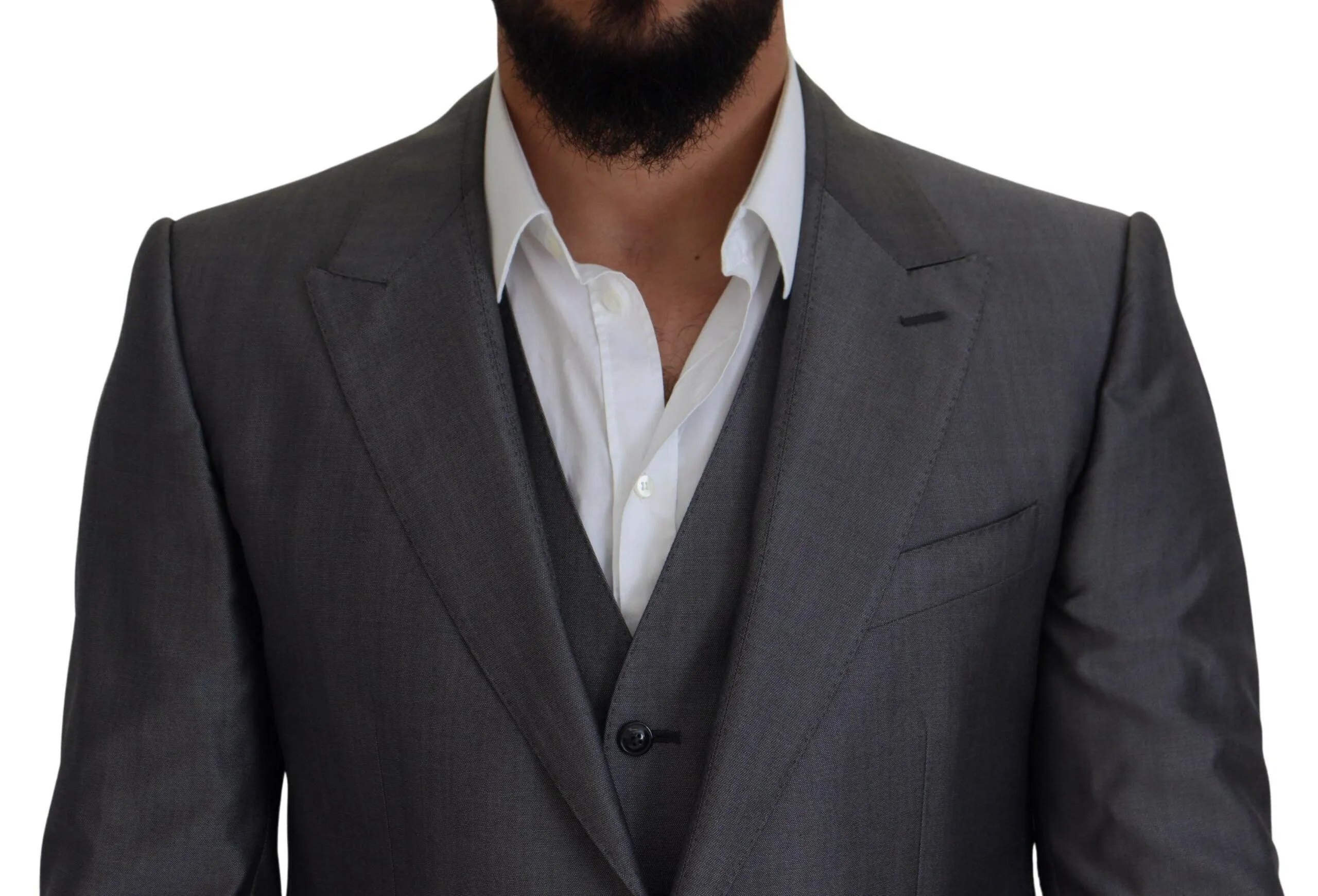Dolce & Gabbana Sicilia 3 Piece Suit In Dark Gray