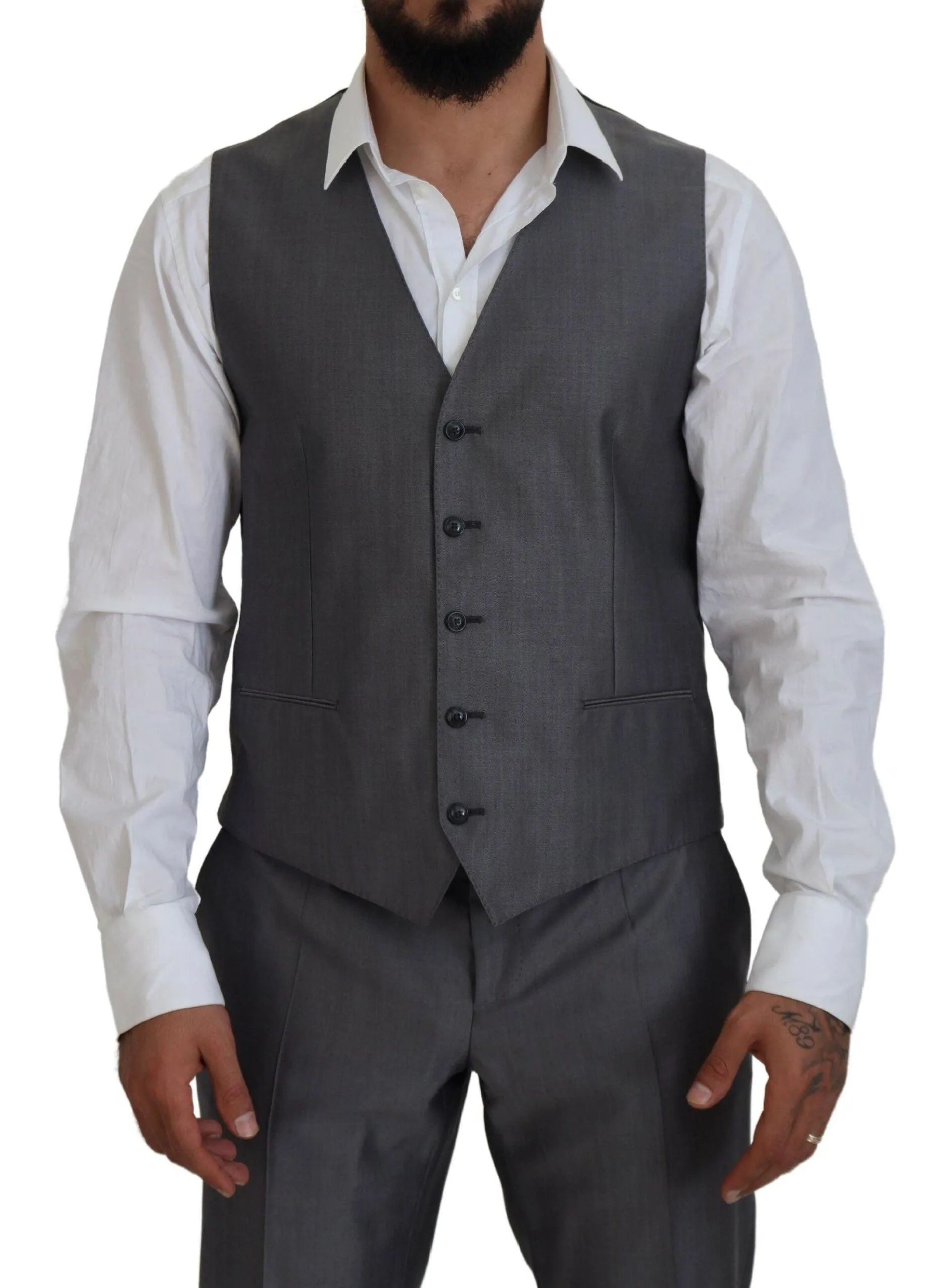 Dolce & Gabbana Sicilia 3 Piece Suit In Dark Gray