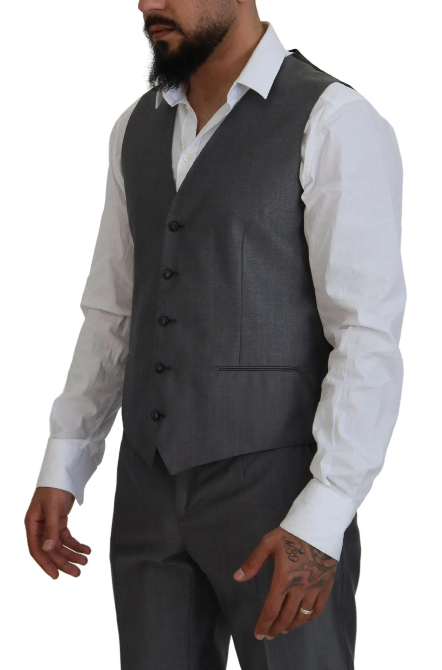 Dolce & Gabbana Sicilia 3 Piece Suit In Dark Gray
