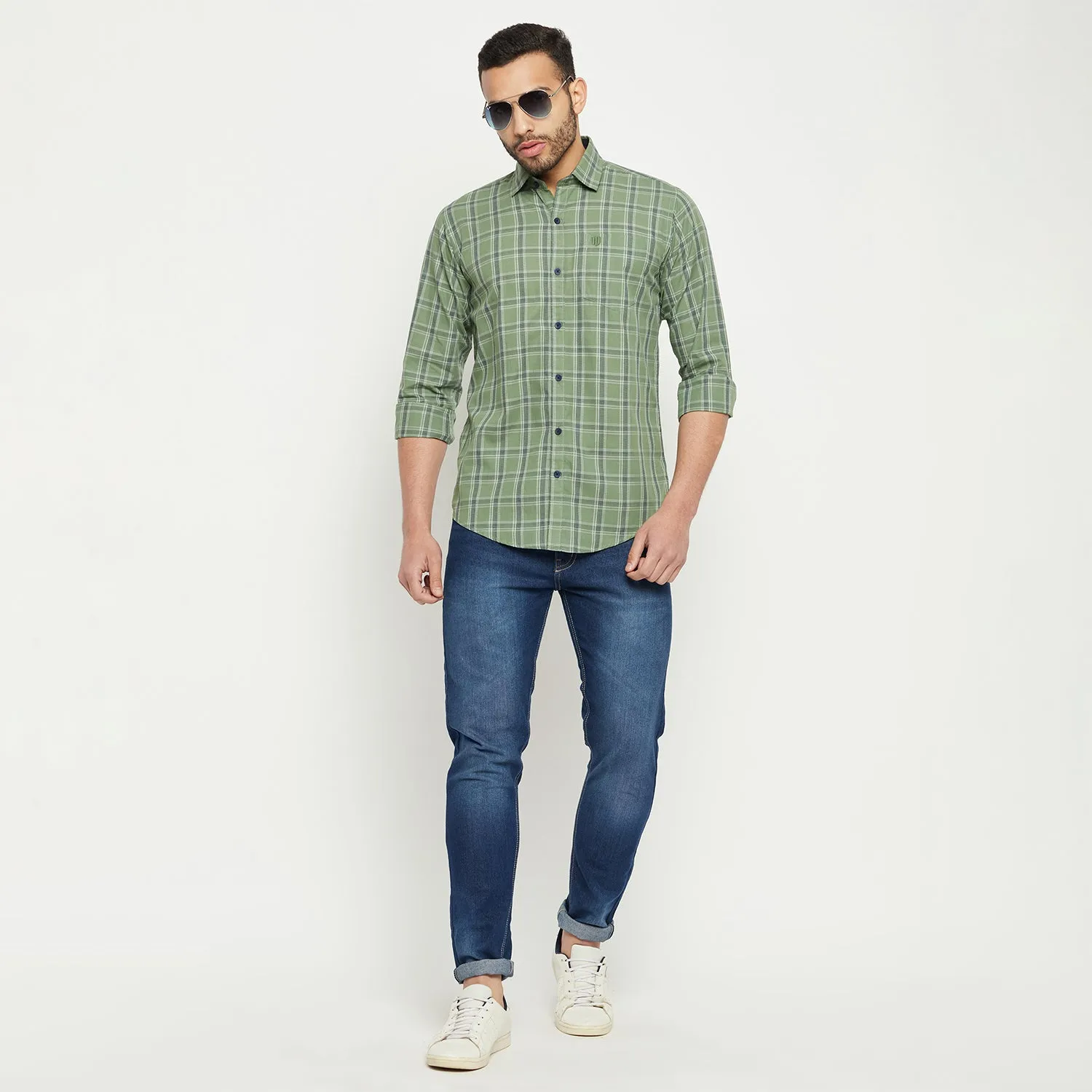 Duke Men Stardust Cotton Full Sleeve Shirt (SDO5KCK)