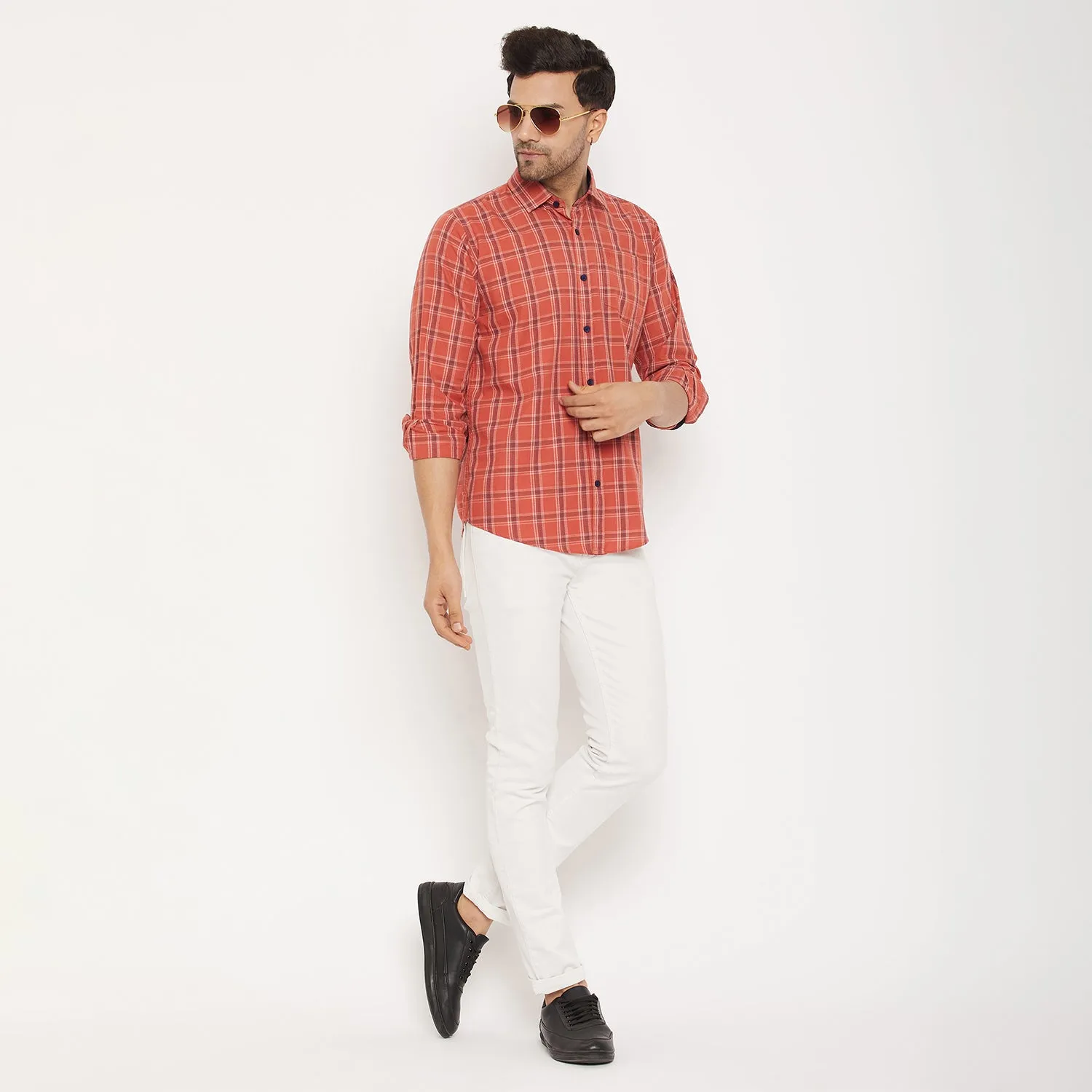 Duke Men Stardust Cotton Full Sleeve Shirt (SDO5KCK)