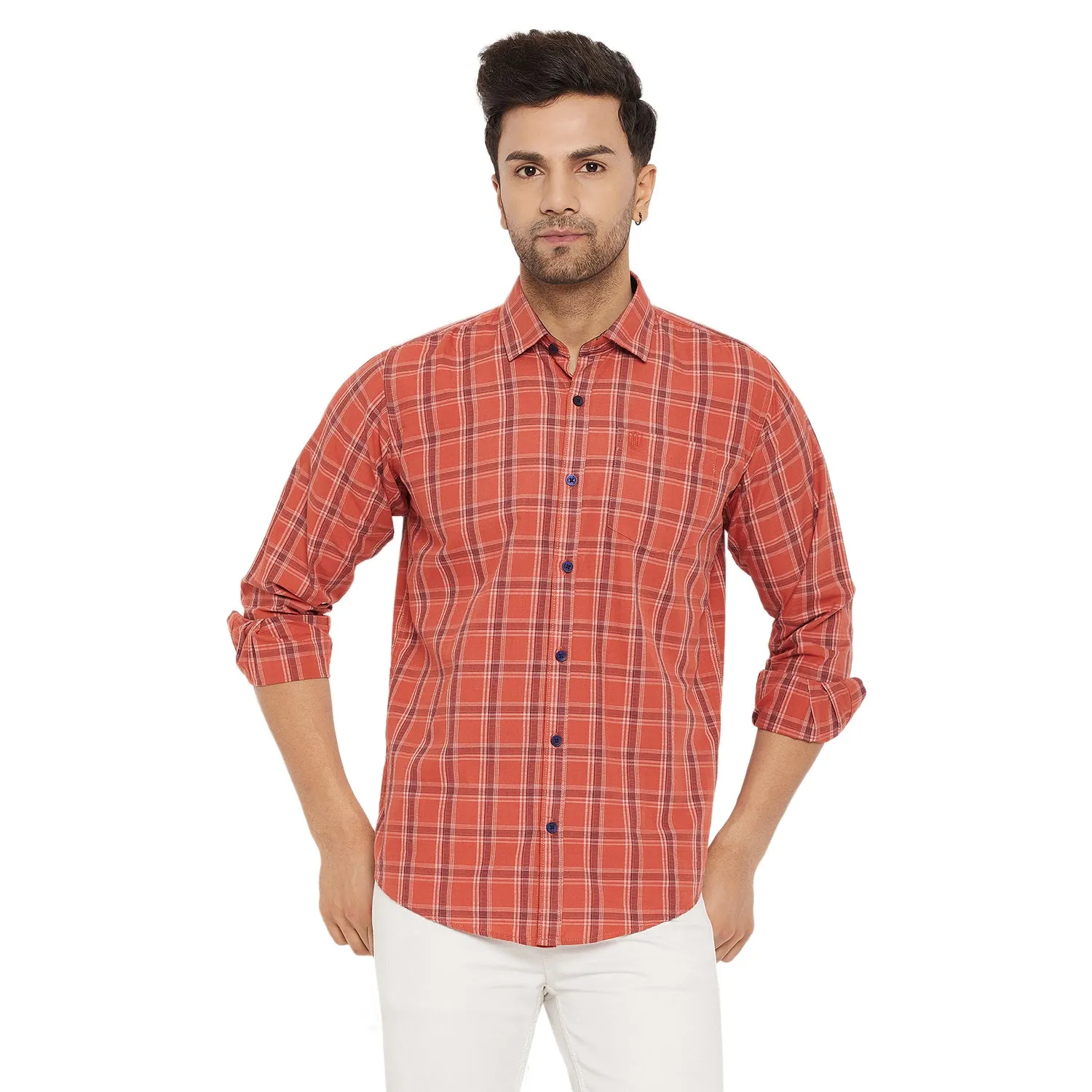 Duke Men Stardust Cotton Full Sleeve Shirt (SDO5KCK)
