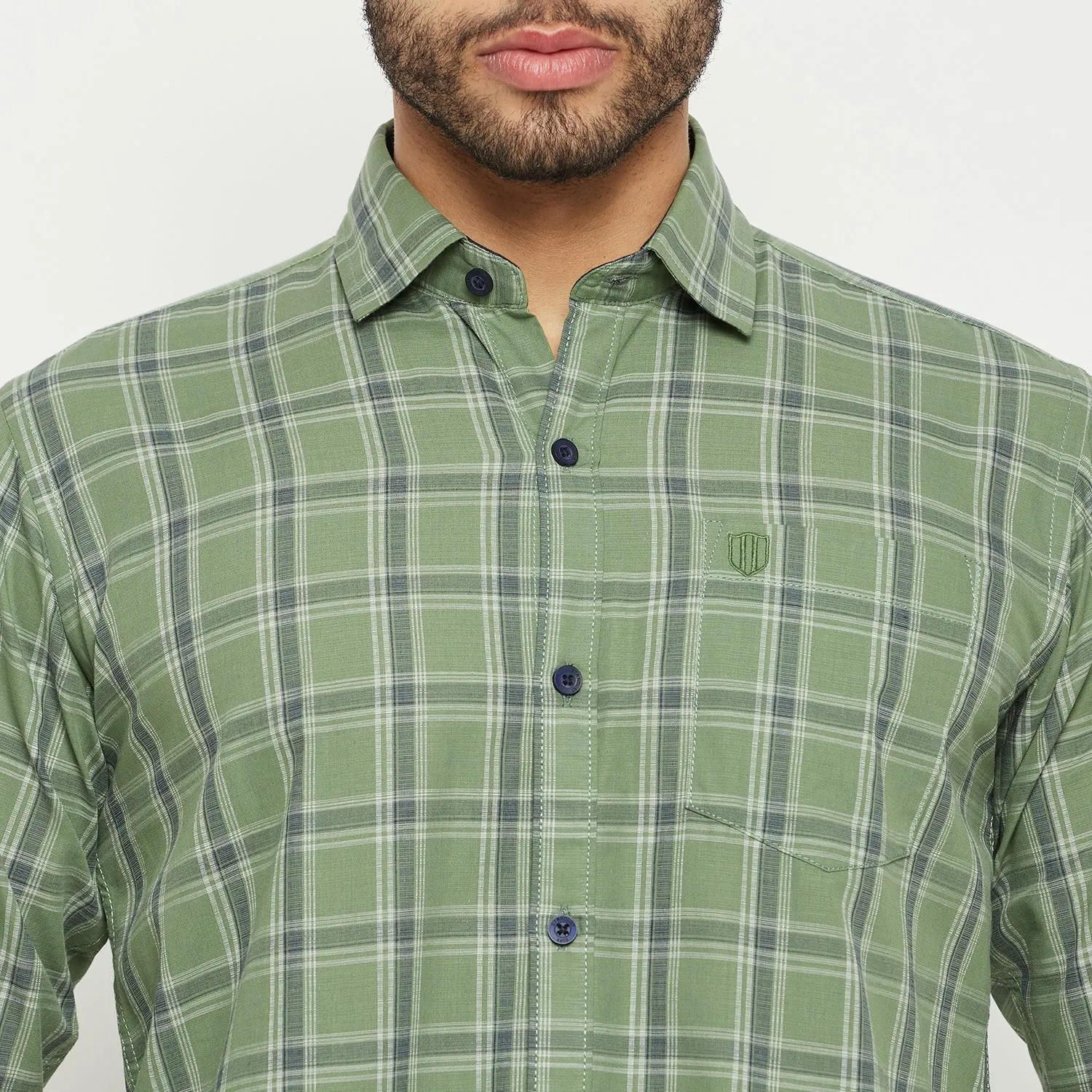 Duke Men Stardust Cotton Full Sleeve Shirt (SDO5KCK)