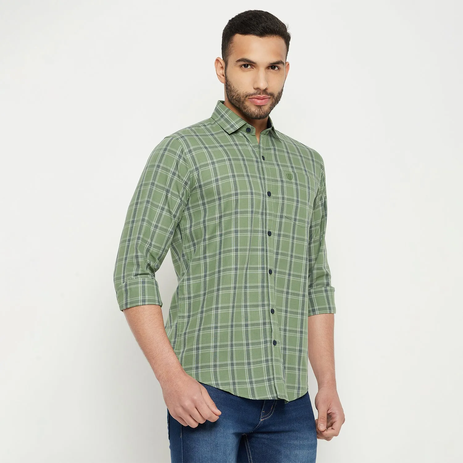 Duke Men Stardust Cotton Full Sleeve Shirt (SDO5KCK)