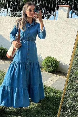 ELS Shirt Dress - Blue - Martínez de la Torre