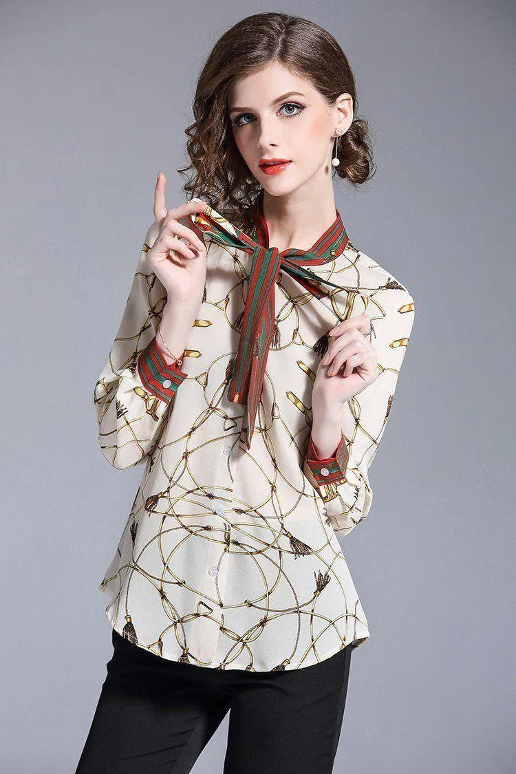Fashion Blouse Women Elegant Chiffon Blouse