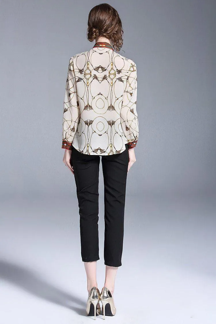 Fashion Blouse Women Elegant Chiffon Blouse