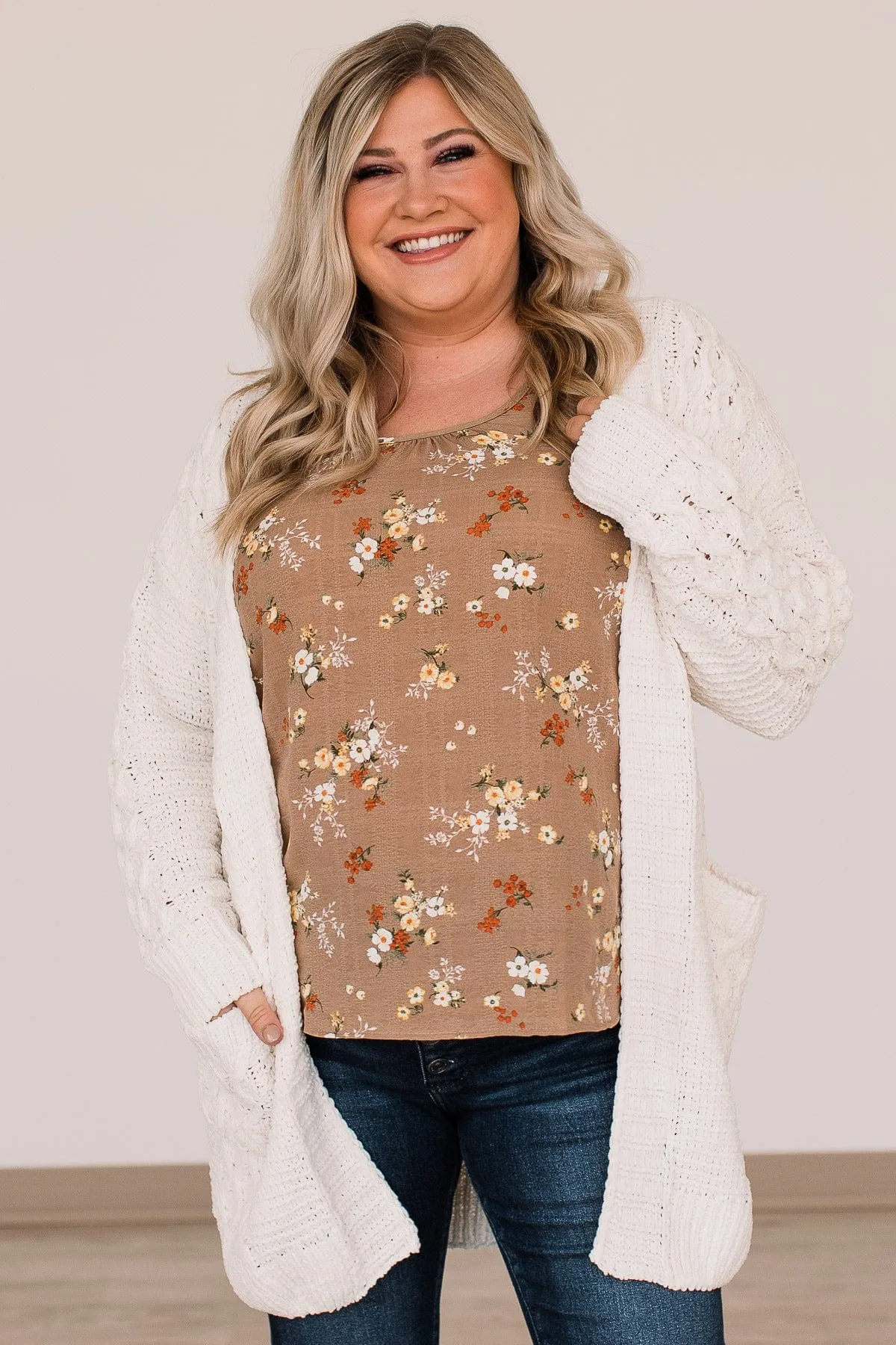 Feeling Chilly Knitted Cardigan- Ivory