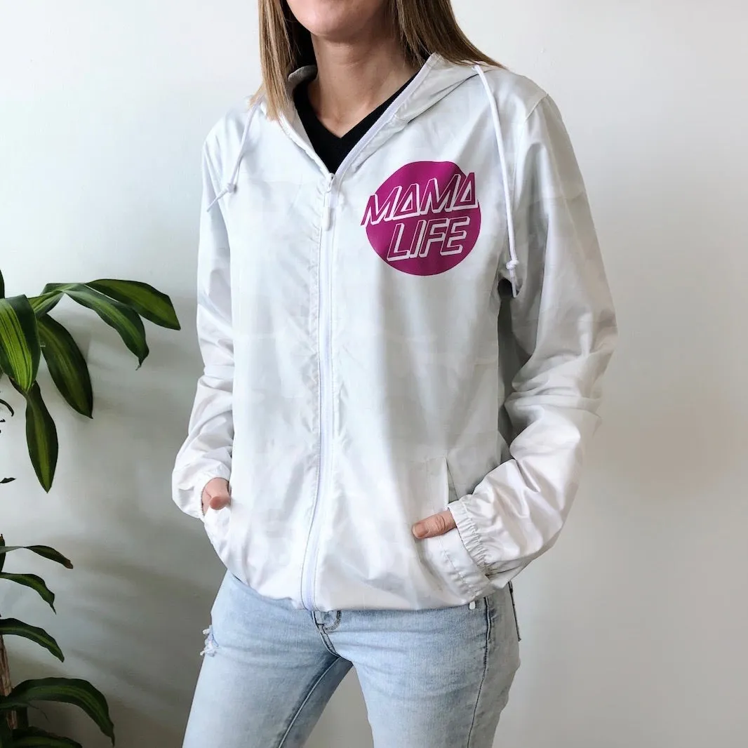 MAMA LIFE • White Camo Windbreaker