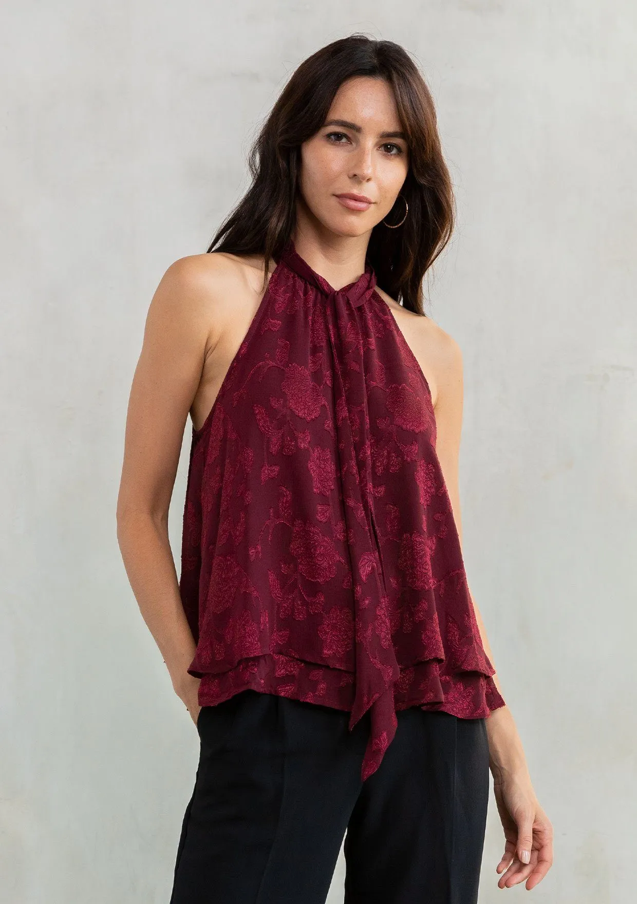 Marion Jacquard Sleeveless Top