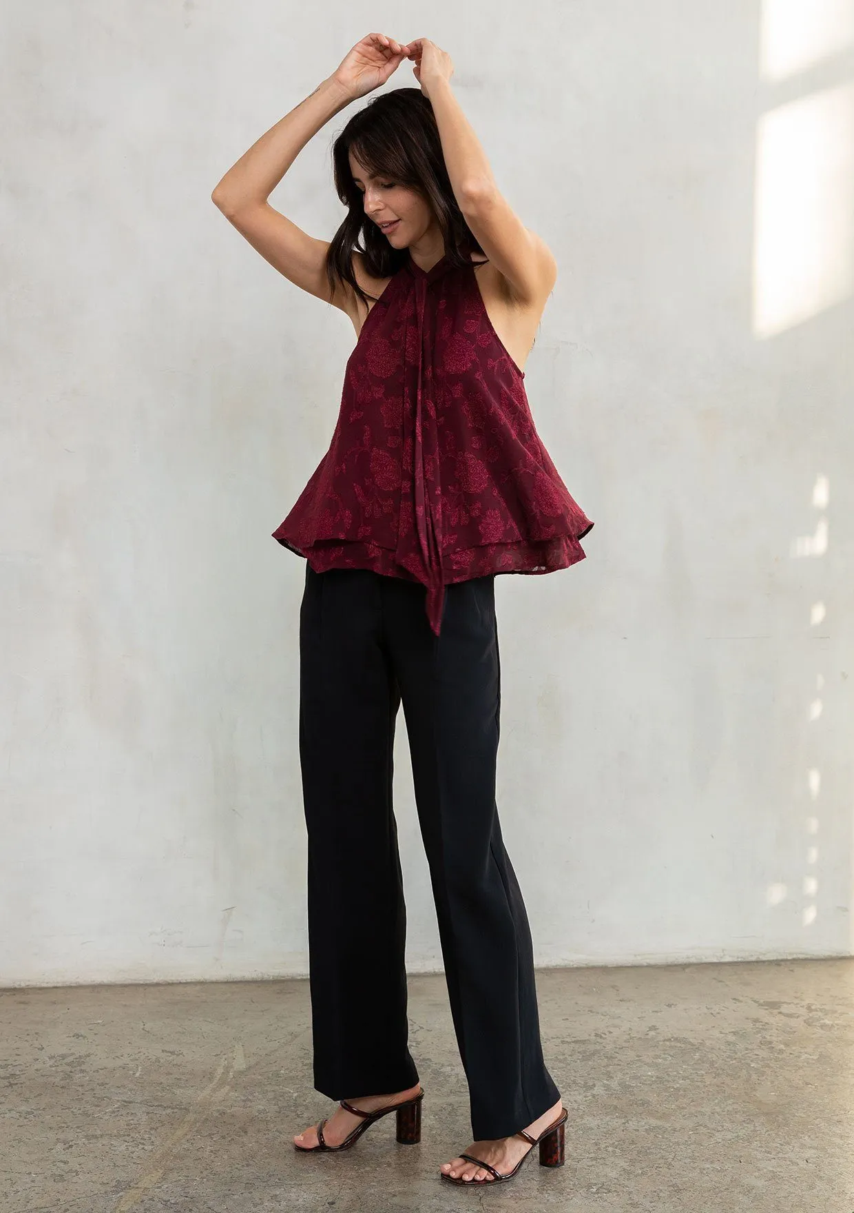Marion Jacquard Sleeveless Top