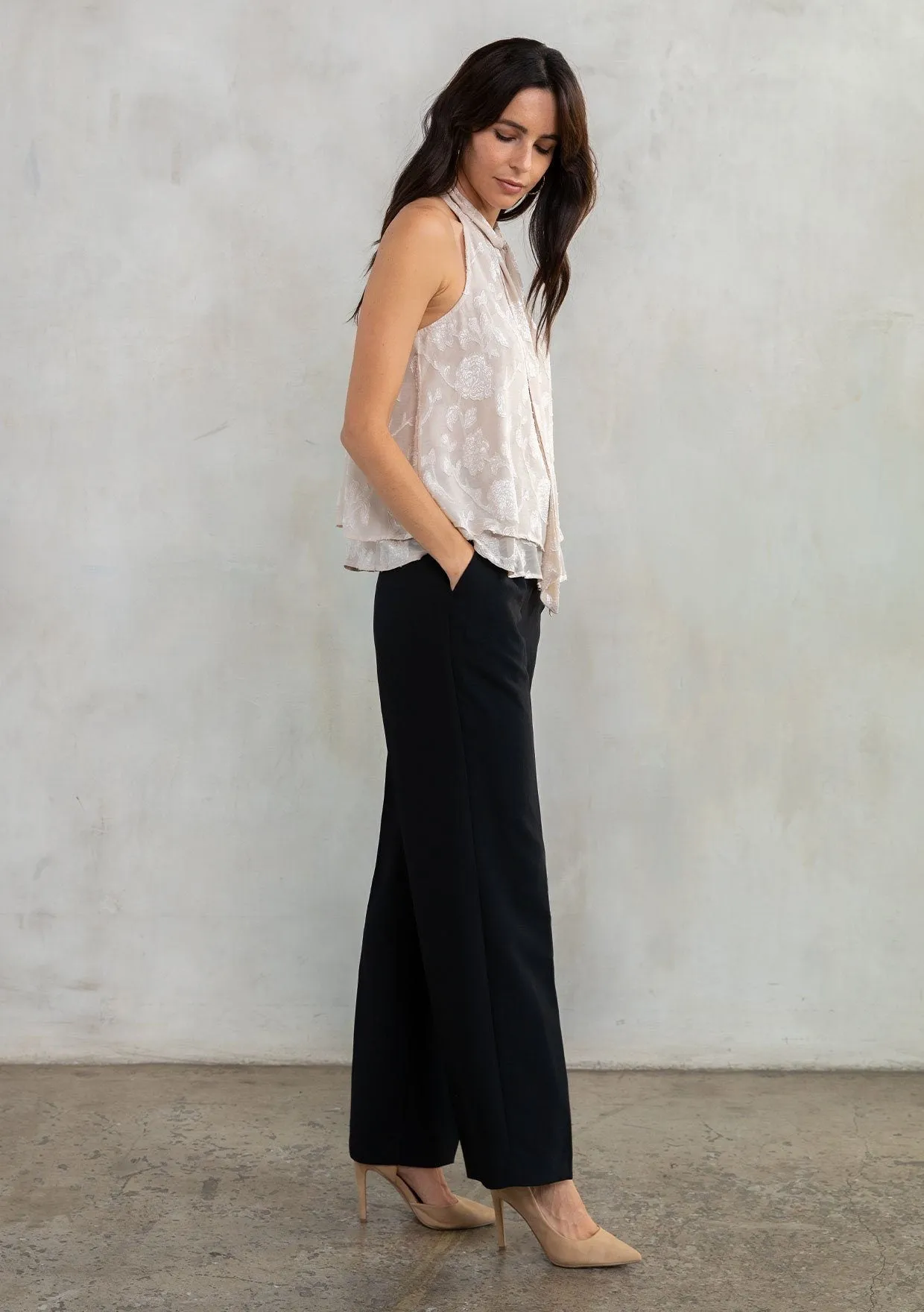 Marion Jacquard Sleeveless Top