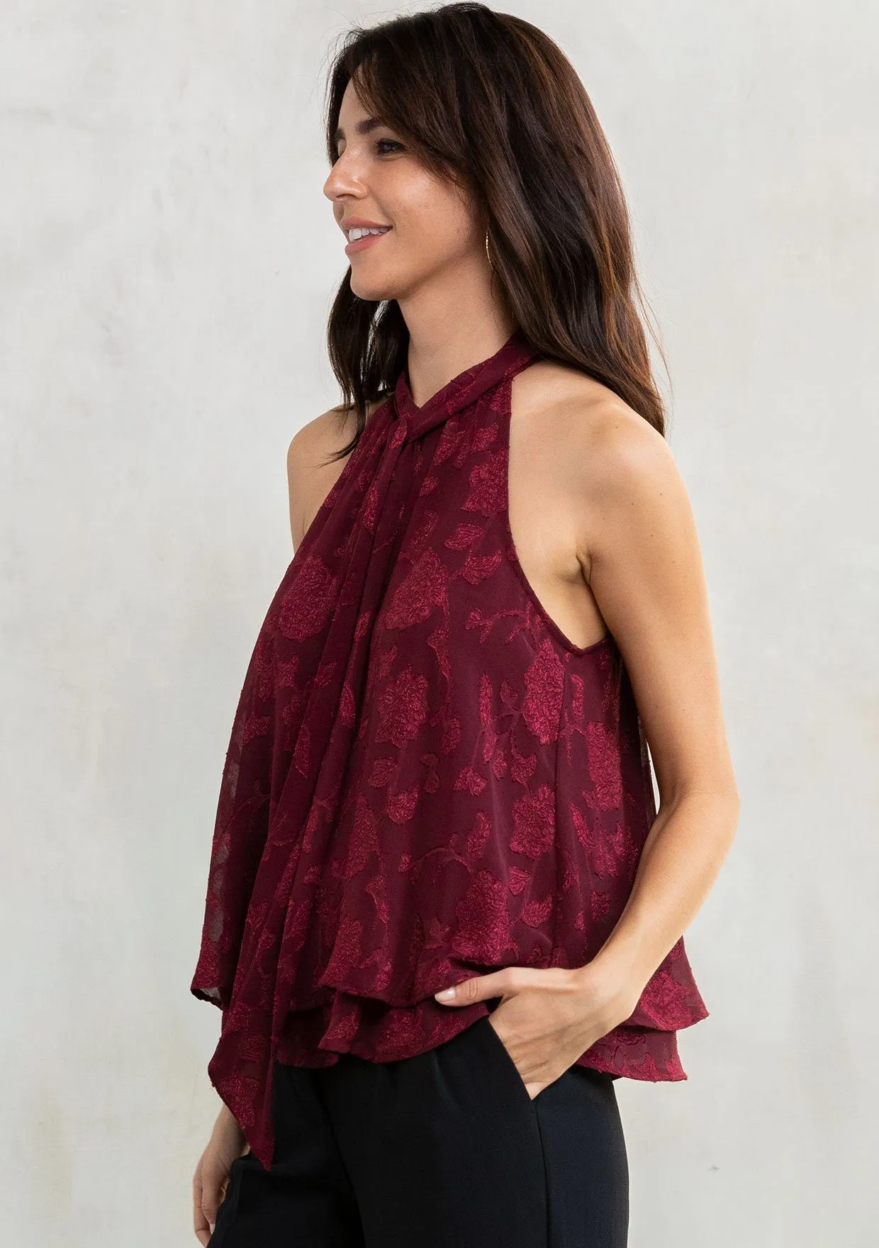 Marion Jacquard Sleeveless Top