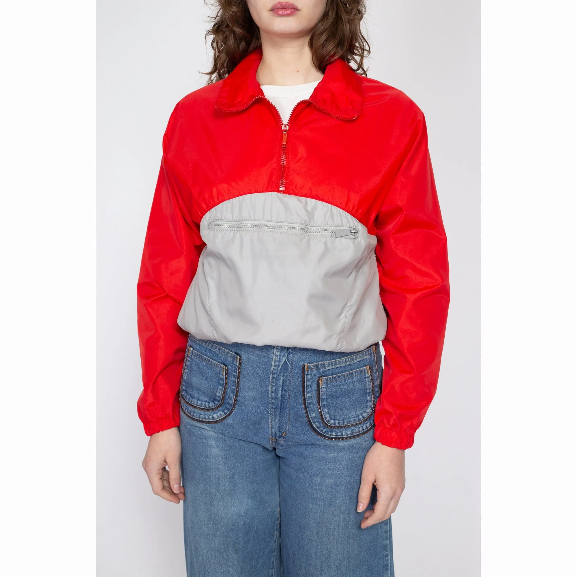 Medium 80s Convertible Windbreaker Crossbody Bag Jacket