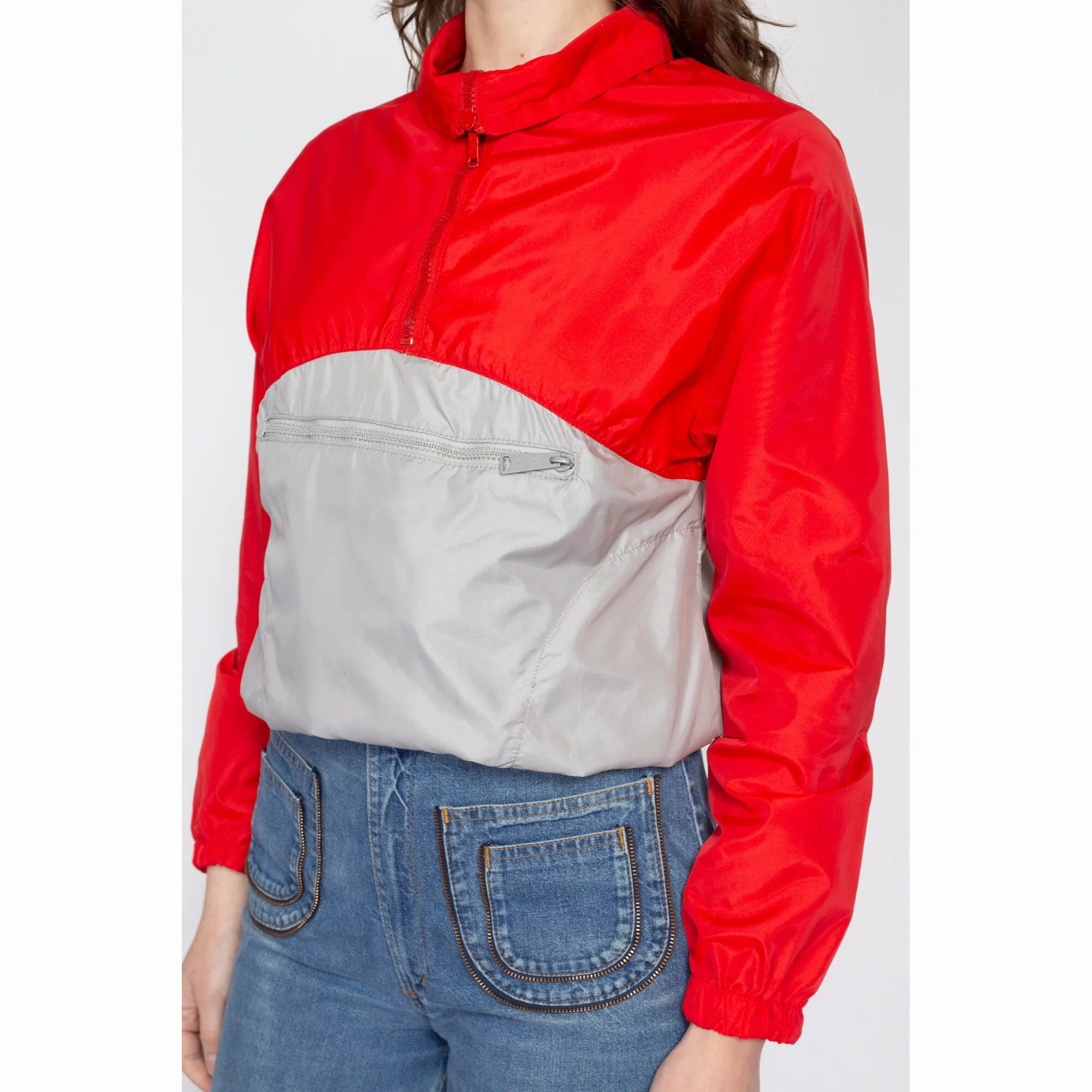 Medium 80s Convertible Windbreaker Crossbody Bag Jacket