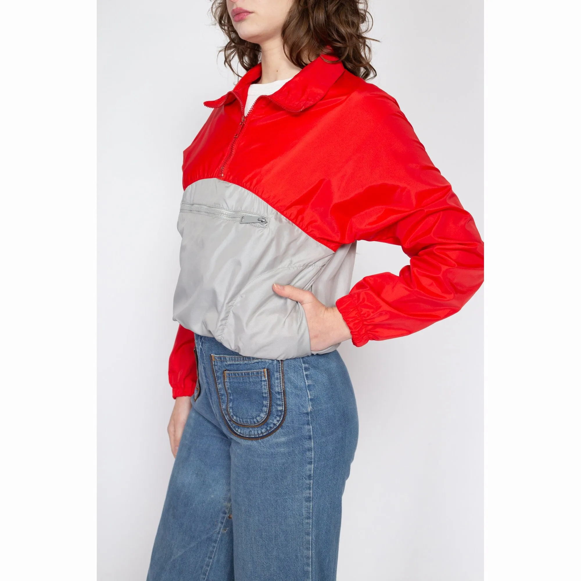 Medium 80s Convertible Windbreaker Crossbody Bag Jacket