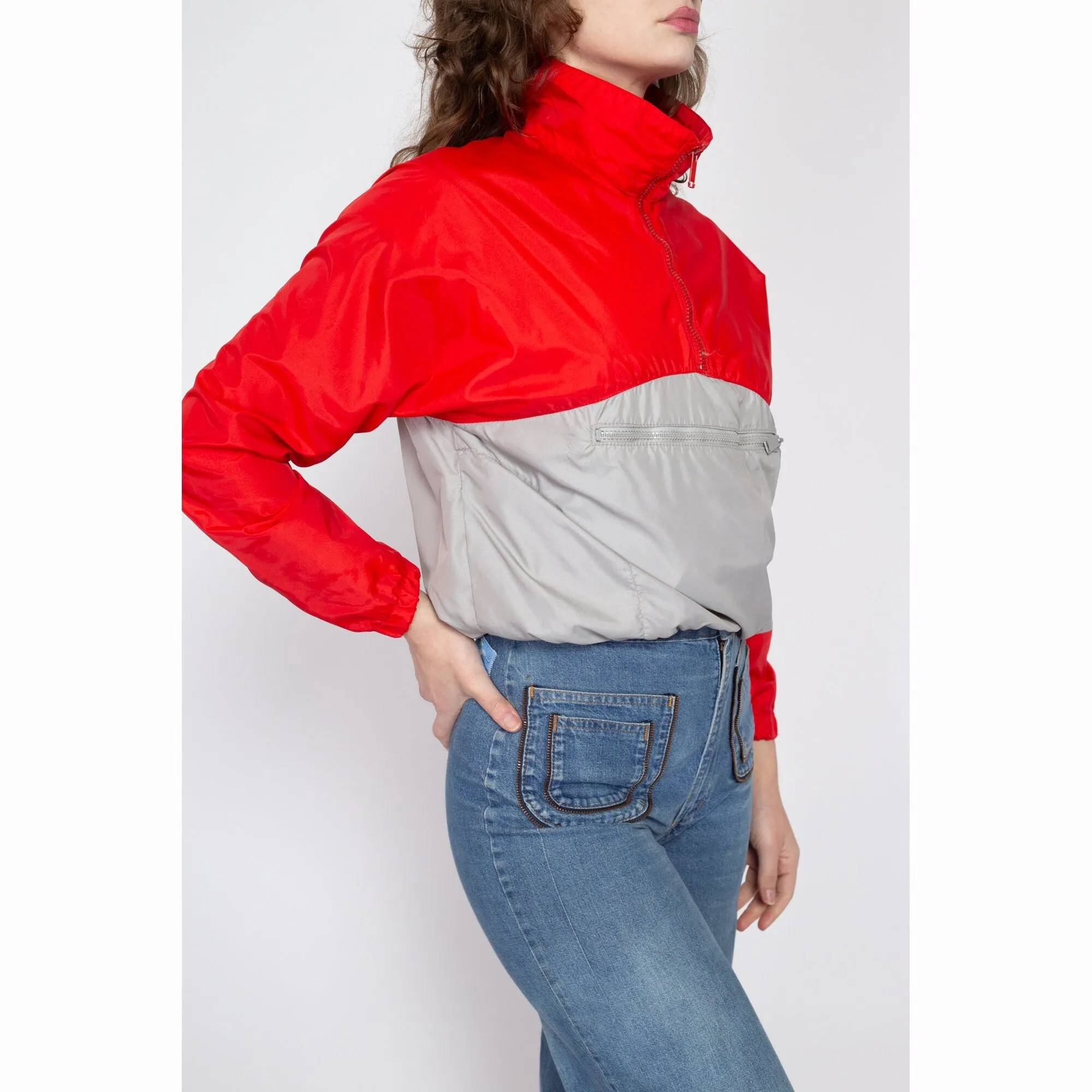 Medium 80s Convertible Windbreaker Crossbody Bag Jacket
