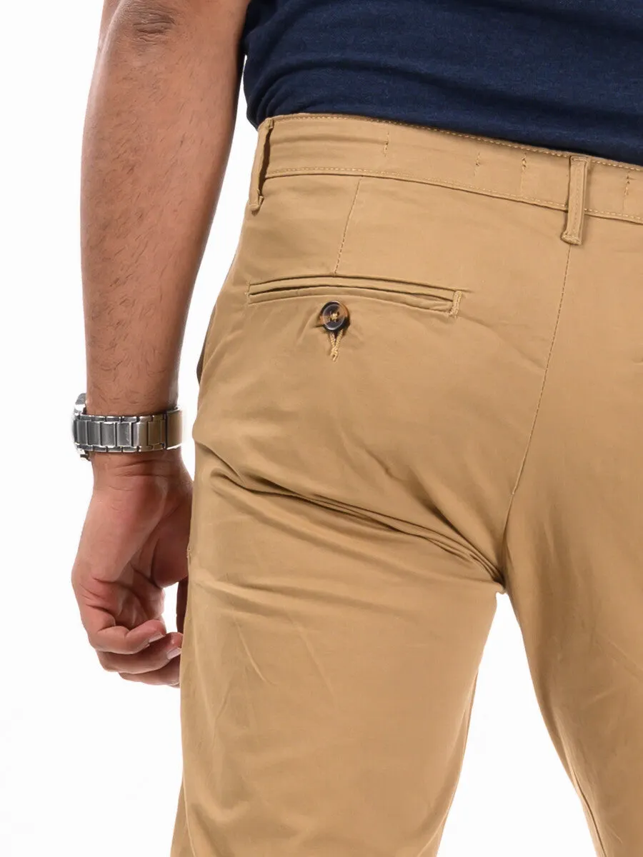 Men's Khaki Slim Fit Stretch Chino Pant
