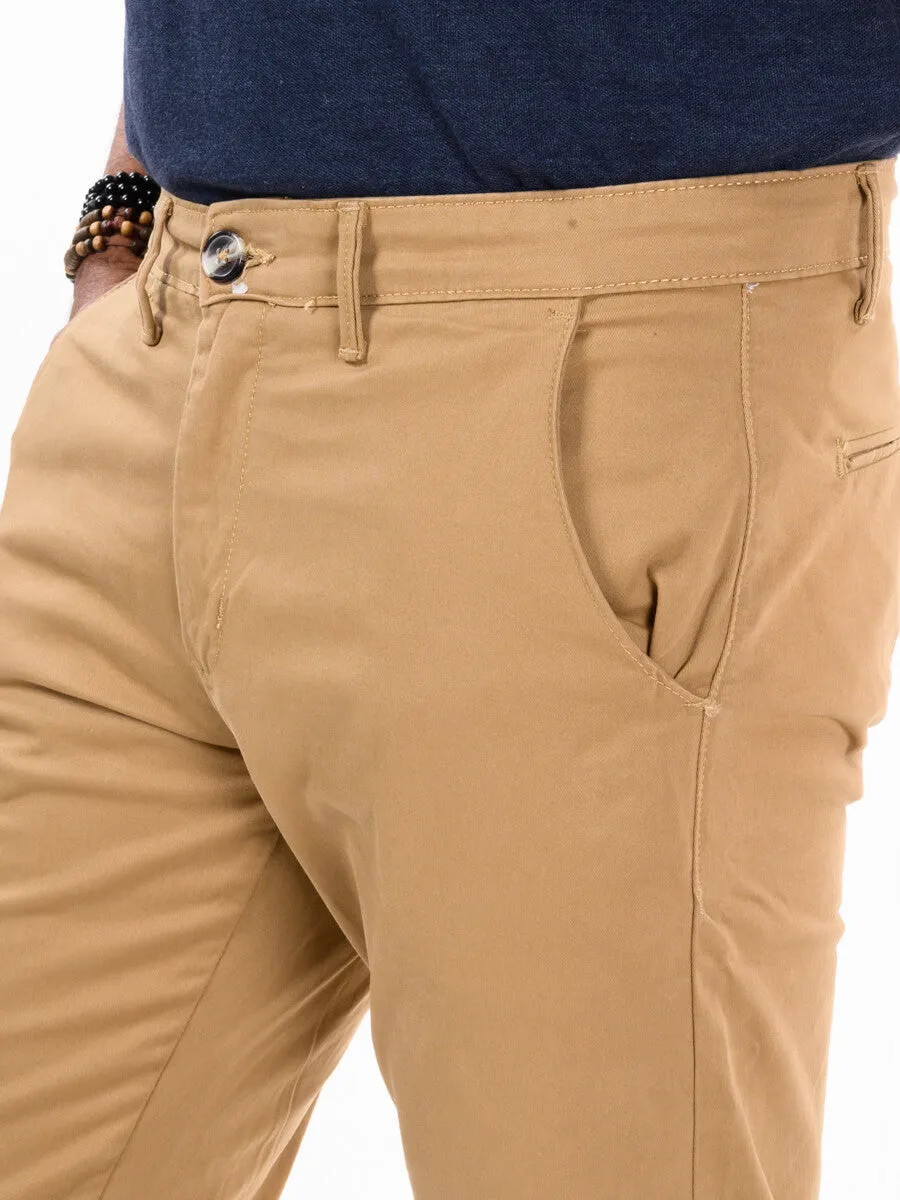 Men's Khaki Slim Fit Stretch Chino Pant