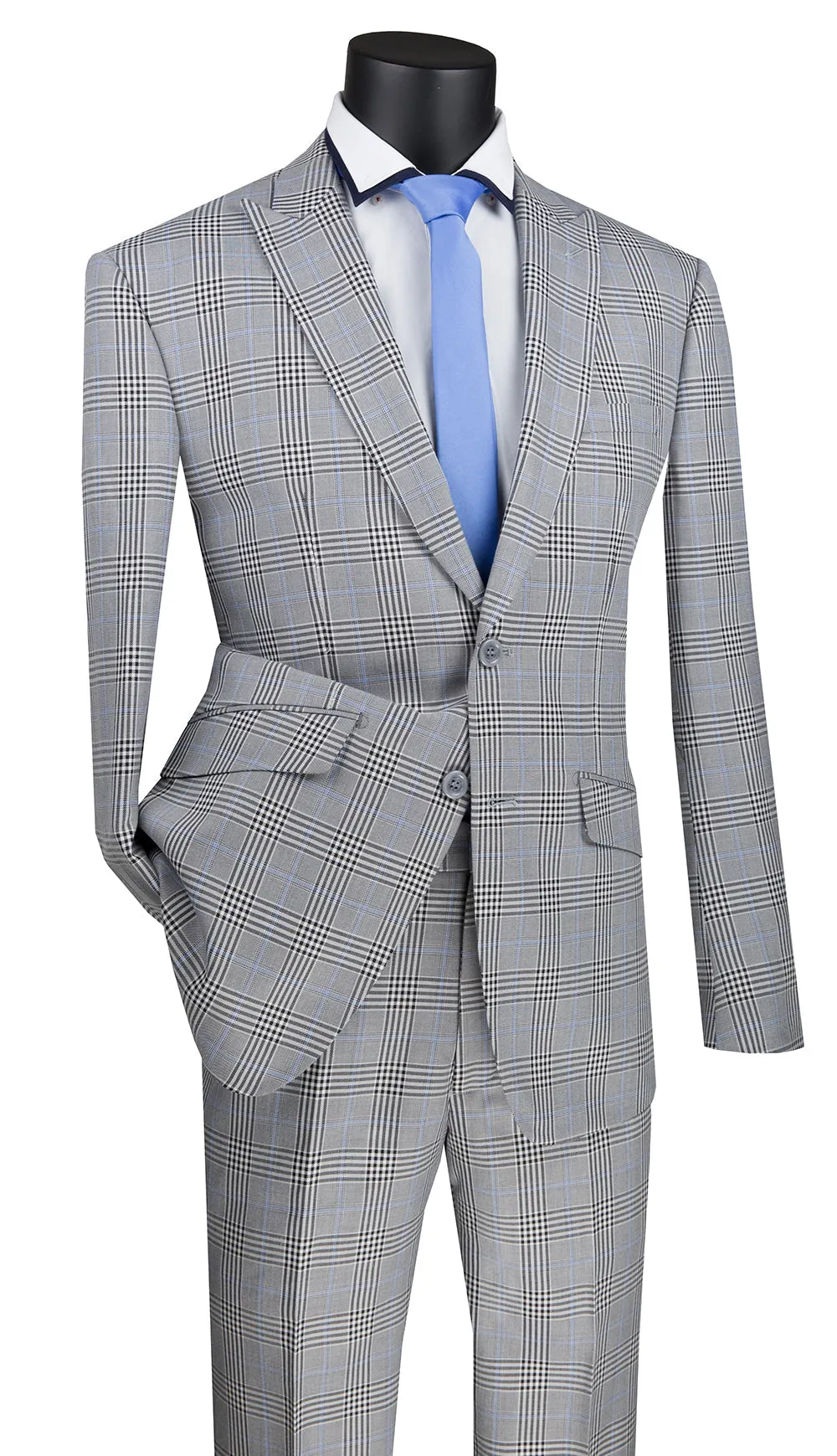 Men's Slim Fit Suit S2RW-1-Gray