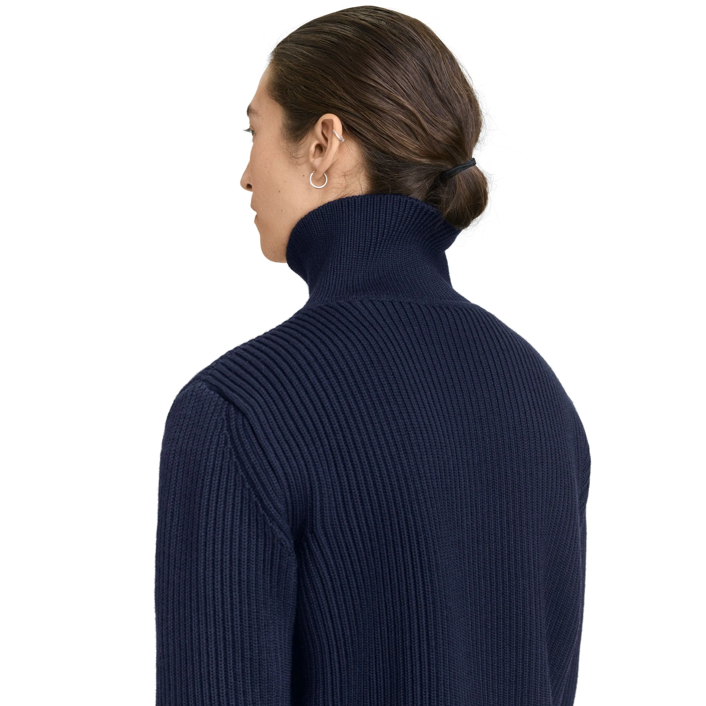 Navy Full-Zip Navy Blue