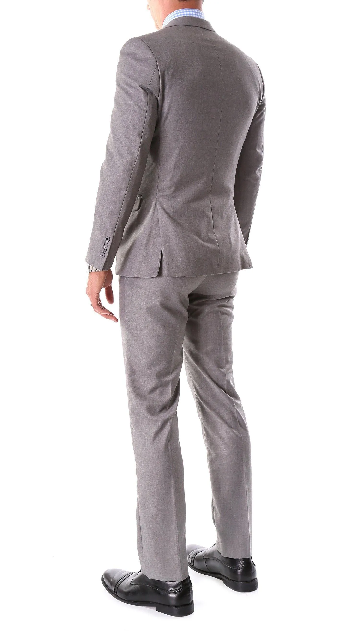 Oslo Collection - Slim Fit 2 Piece Suit Color Grey