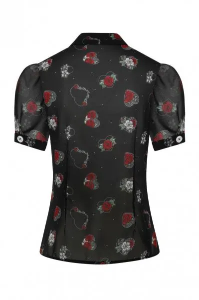 Petals Blouse - Black -
