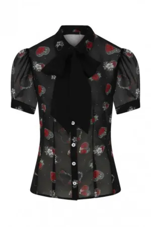Petals Blouse - Black -