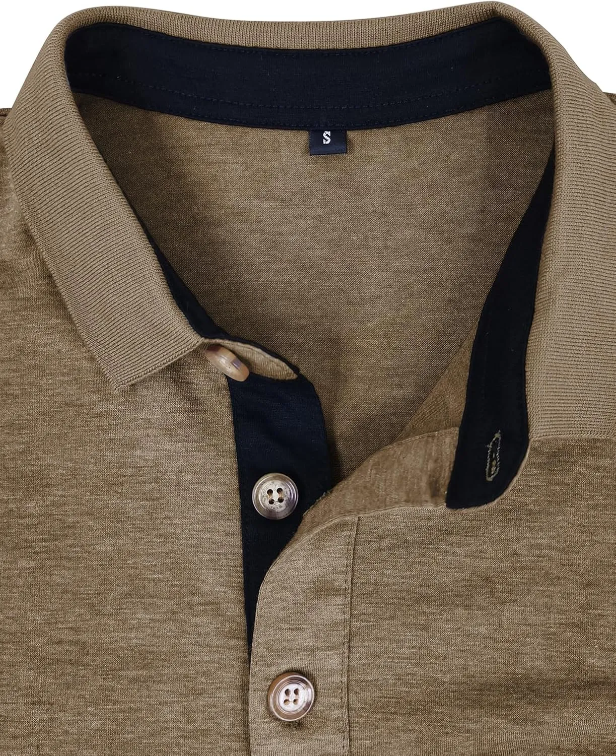 PrettyGuide Men's Long Sleeve Polo Shirts Lightweight Casual Button Polo T Shirt Basic Golf Shirt with Pocket