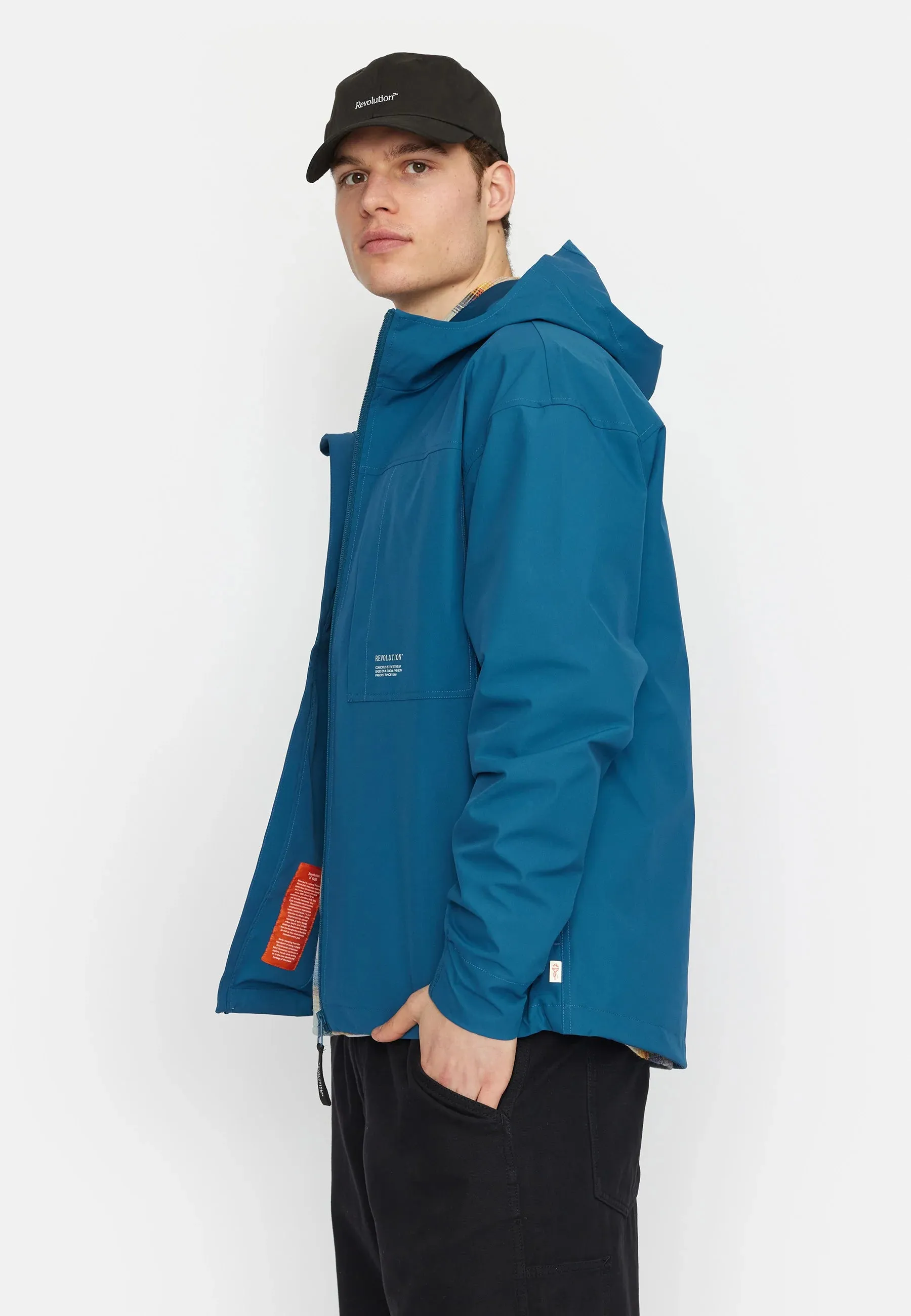 REVOLUTION |  7835 Hooded Windbreaker | Dark blue