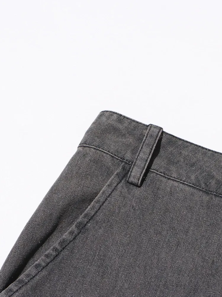 Sexy High Waist Spliced Folds Minimalist Vintage Skirt